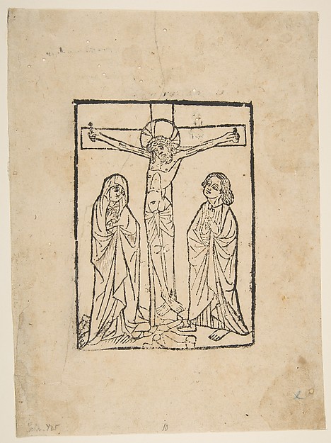 Christ on the Cross, with the Virgin and Saint John by Anonymous, 15th century