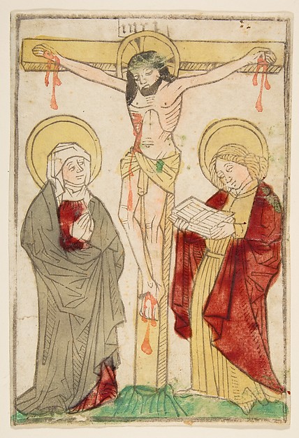 Christ on the Cross with the Virgin and Saint John by Anonymous, German, Swabian Region, late 15th century
