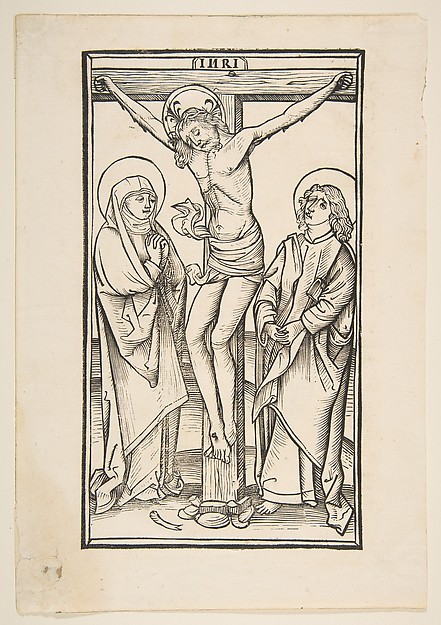 Christ on the Cross with the Virgin and Saint John by Anonymous, 15th century