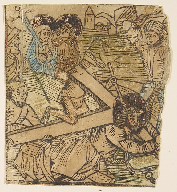 Christ's Fall Carrying the Cross, one of the "Seven Falls of Christ" by Anonymous, German, 15th century