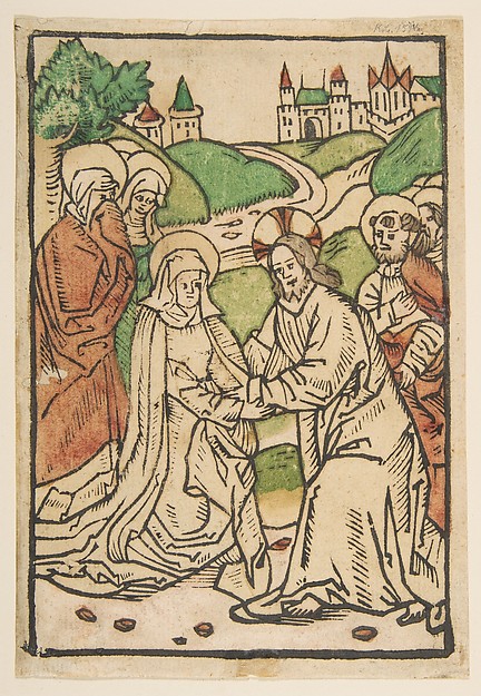 Christ Taking Leave of His Mother by Anonymous, German, 15th century