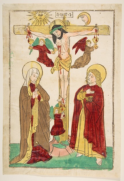 Christ on the Cross with Angels by Anonymous, German, 15th century