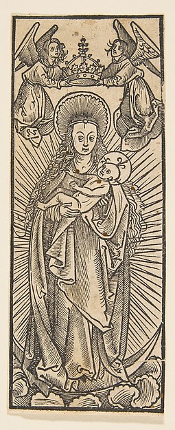 Madonna in Glory Crowned by Angels (Schr. 1111c) by Anonymous, German