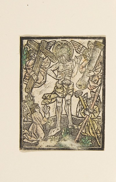 The Man of Sorrows with Angels by Anonymous, German, 15th century