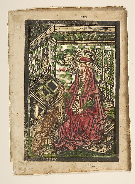 St. Jerome in his Study by Anonymous, German, 15th century