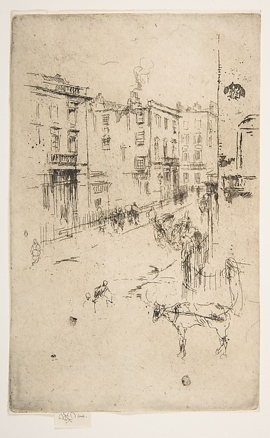 Alderney Street, from "Gazette des Beaux-Arts," 1881 by James McNeill Whistler