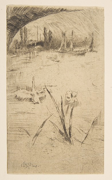Swan and Iris (Sketch after Cecil Lawson's "Swan and Iris")