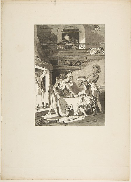 Le Pate d'Anguilles, from "Contes et nouvelles en vers par Jean de La Fontaine.  A Paris, de l'imprimerie de  P. Didot, l'an III de la République, 1795"