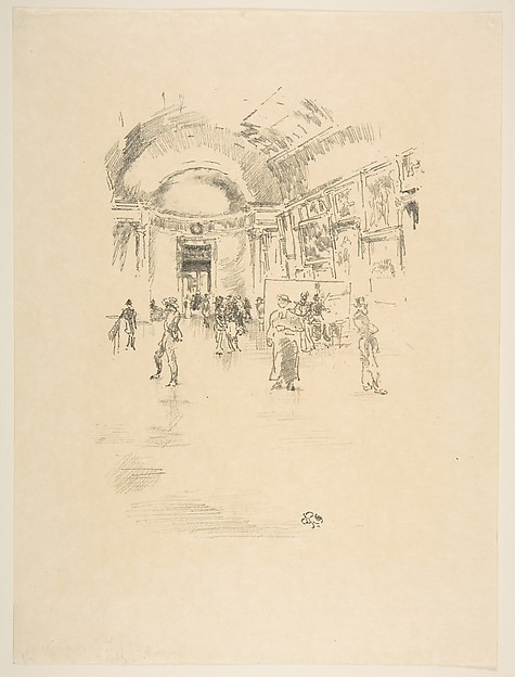 The Long Gallery, Louvre, from "The Studio"