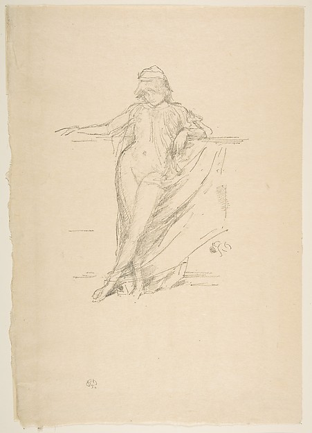 Little Draped Figure, Leaning