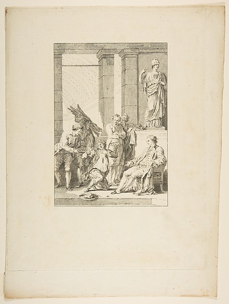 Le Paysan qui avait offense son Seigneur, from "Contes et nouvelles en vers par Jean de La Fontaine.  A Paris, de l'imprimerie de  P. Didot, l'an III de la République, 1795"