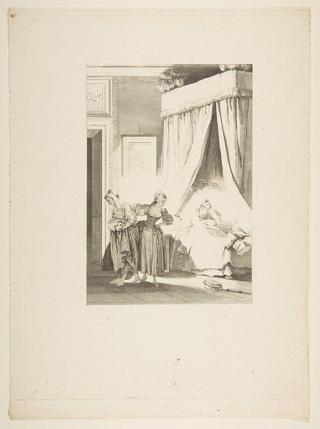 La Gageure des trois Commeres: La Servante, from "Contes et nouvelles en vers par Jean de La Fontaine.  A Paris, de l'imprimerie de  P. Didot, l'an III de la République, 1795"