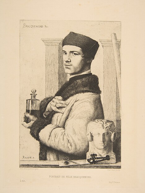 Portrait of Félix Bracquemond, from "L'Art"