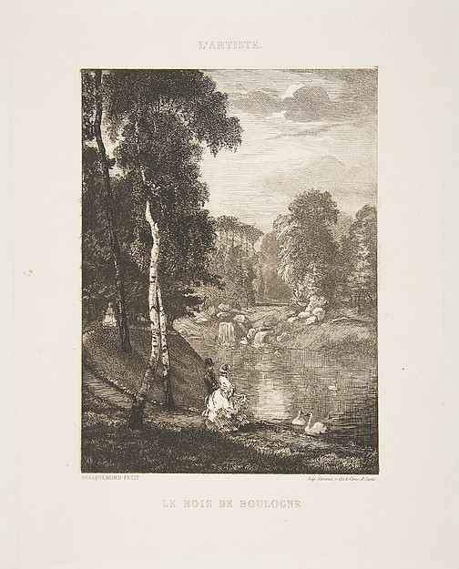 Le Bois de Boulogne, from "L'Artiste"