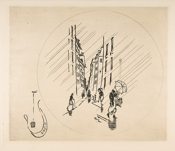 Decoration for a Plate: Rain