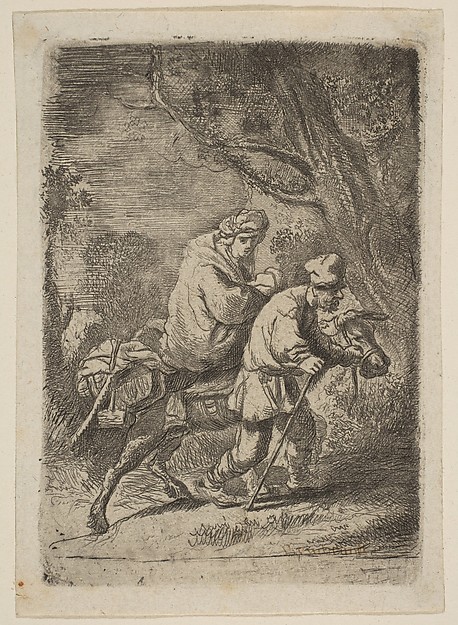 The Flight into Egypt: Small Plate by Claude Henri Watelet