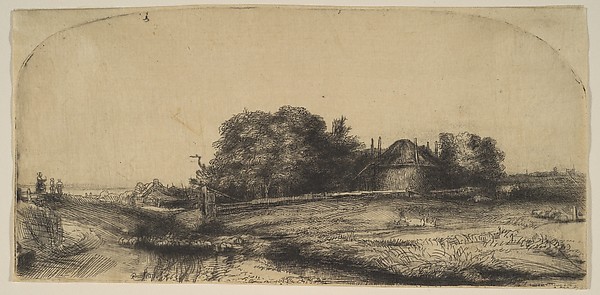Cottages and a Hay Barn on the Diemerdijk with a Flock of Sheep