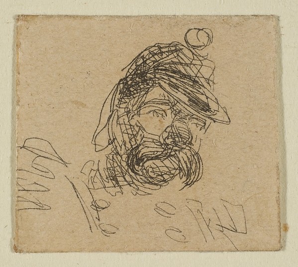 Bearded Man in Soldier's Cap (from Sketches on the Coast Survey Plate)