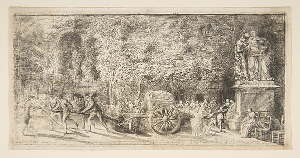 Scene in the Tuileries:  The Watering Cart