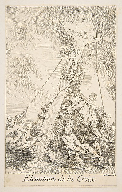 Elevation of the Cross by Claude Gillot