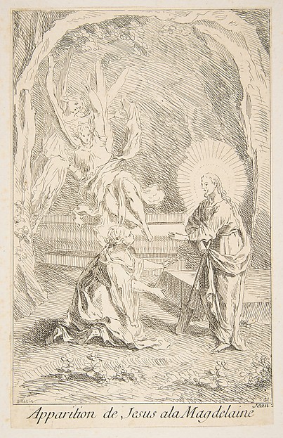 Christ appearing to Mary Magdelen by Claude Gillot