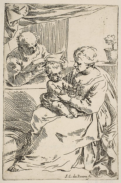 Holy Family with a Rosary