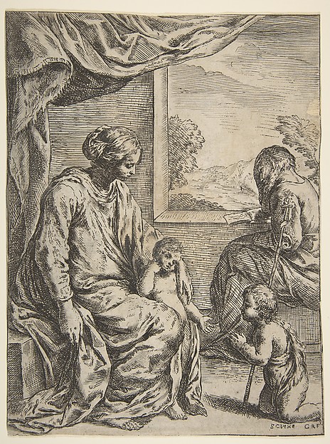 Holy Family with Saint John the Baptist by Carlo Ridolfi