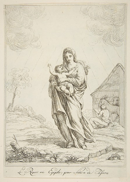 Rest on the flight into Egypt by Anonymous, French, 18th century