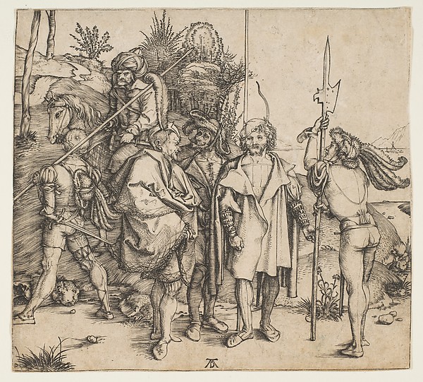 Five Foot Soldiers and a Mounted Turk