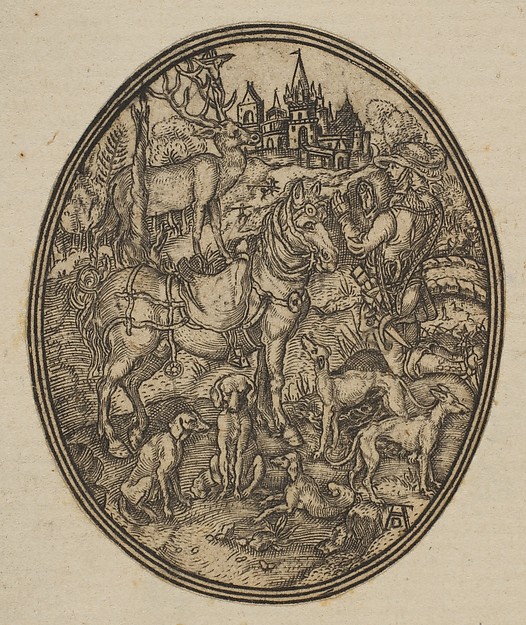 Saint Eustace (reduced reverse copy in oval)