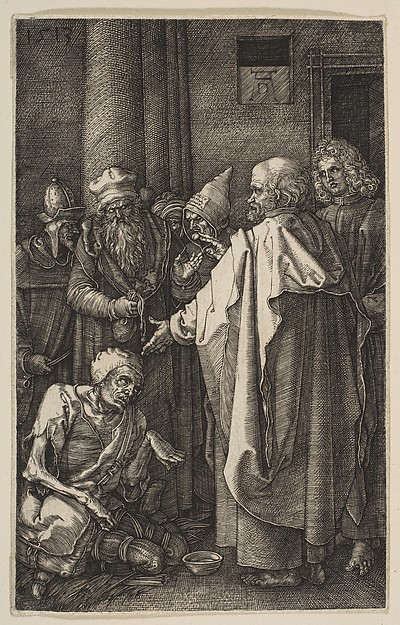 Saint Peter and Saint John at the Gate of the Temple, from "The Passion"