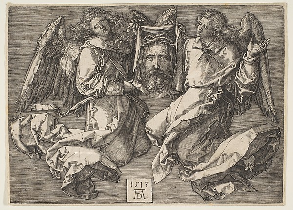 Sudarium Held by Two Angels