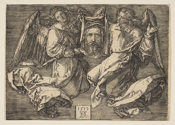 Sudarium Held by Two Angels