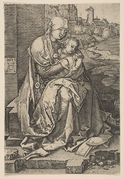Virgin and Child Seated by the Wall (reverse copy)