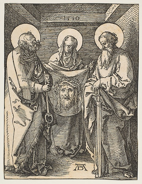 Saint Veronica between Saints Peter and Paul, from "The Small Passion"