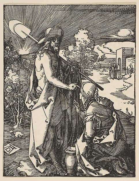 Christ Appearing to Mary Magdalen, from "The Small Passion" by Albrecht Dürer