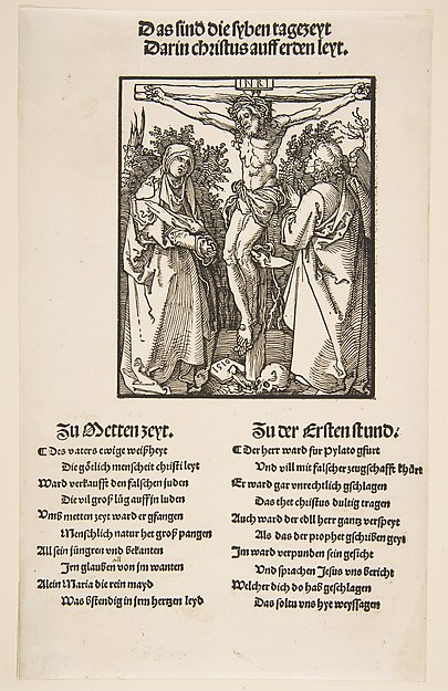 Christ on the Cross between the Virgin and Saint John (first sheet of two)