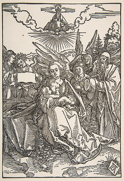 The Holy Family with Five Angels