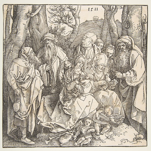 The Holy Family with Saints and Two Musical Angels