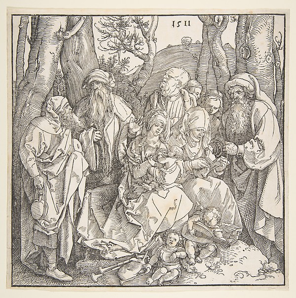 The Holy Kinship with Lute Playing Angels