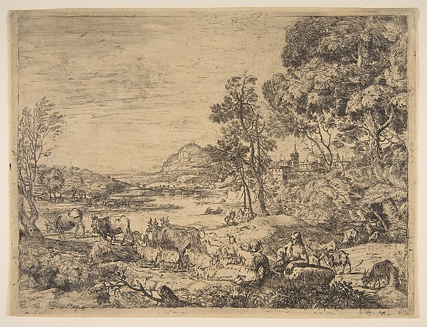 Shepherd and Shepherdess Conversing in a Landscape