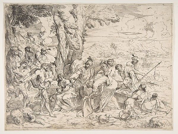 Laban searching for idols among Jacob's possessions