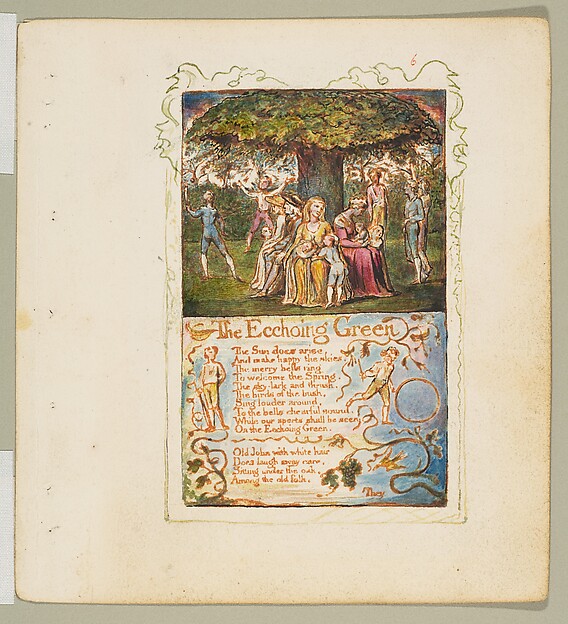 Songs of Innocence: The Ecchoing Green by William Blake, The Metropolitan Museum of Art