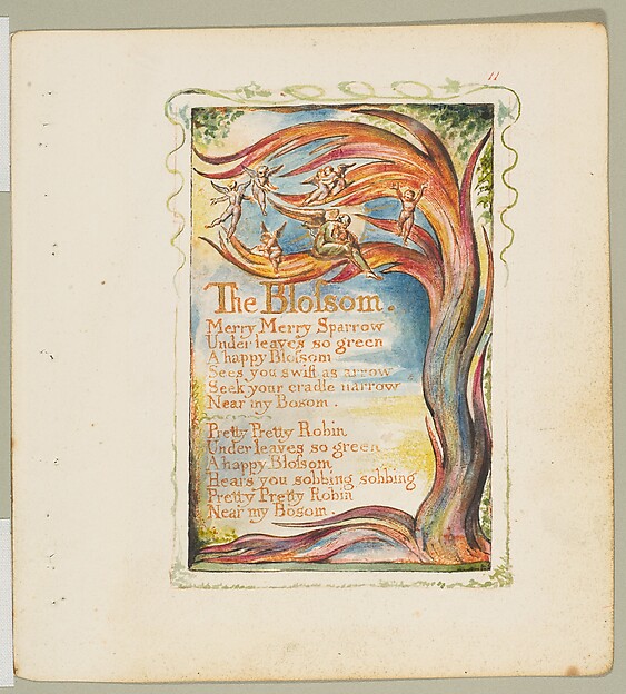 Songs of Innocence: The Blossom by William Blake, The Metropolitan Museum of Art