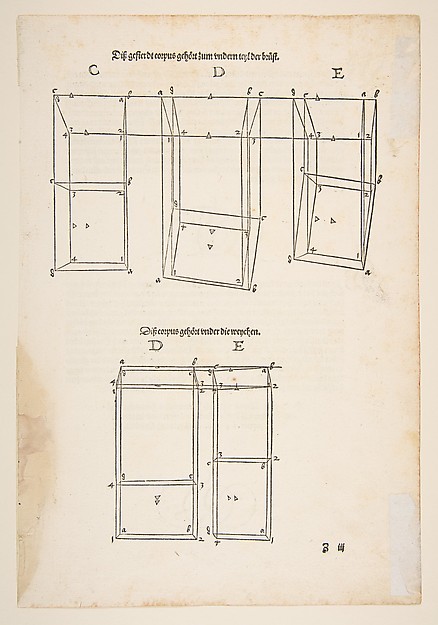 Illustration from Dürers Vier Bucher von Menslicher Proportion, Nuremberg, 1528