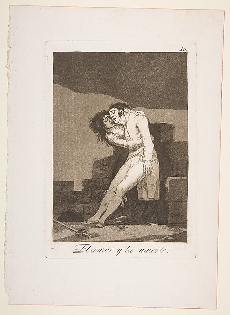 Plate 10 from "Los Caprichos": Love and death (El amor y la muerte)