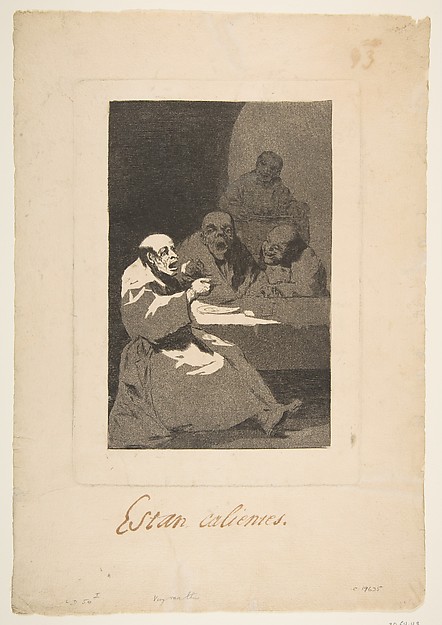 Plate 13 from 'Los Caprichos':They are Hot (Estan Calientes)