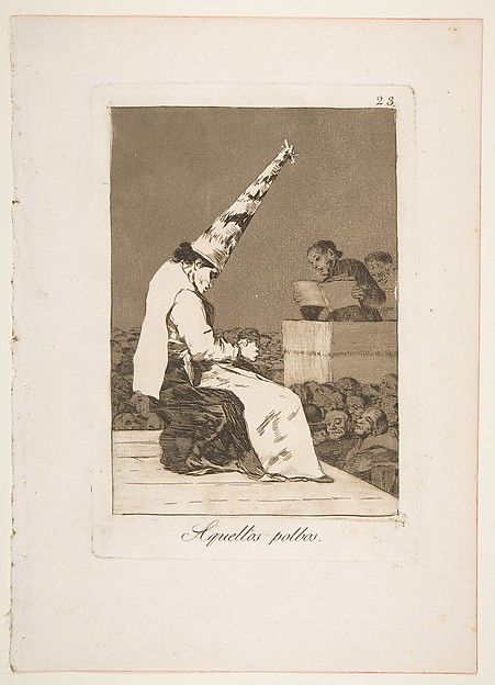 Plate 23 from "Los Caprichos": These specks of dust (Aquellos polbos)