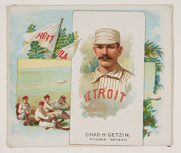 Charles H. Getzin, Pitcher, Detroit, from World's Champions, Second Series (N43) for Allen & Ginter Cigarettes — Allen & Ginter · Lindner, Eddy & Claus
