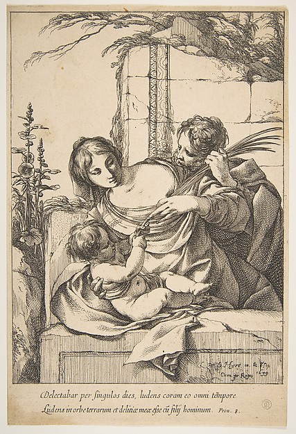 Holy Family with Palm by Laurent de La Hyre